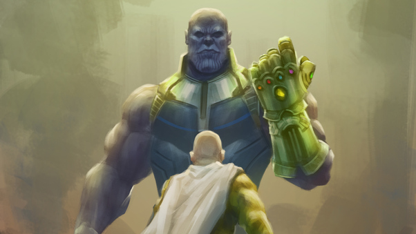 Saitama Vs Thanos Wallpaper