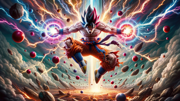 Saiyan Legend Goku Mighty Transformation In Dragon Ball Wallpaper