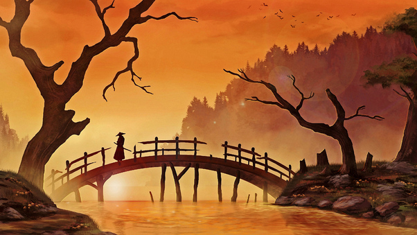 Samurai Bridge 4k Wallpaper