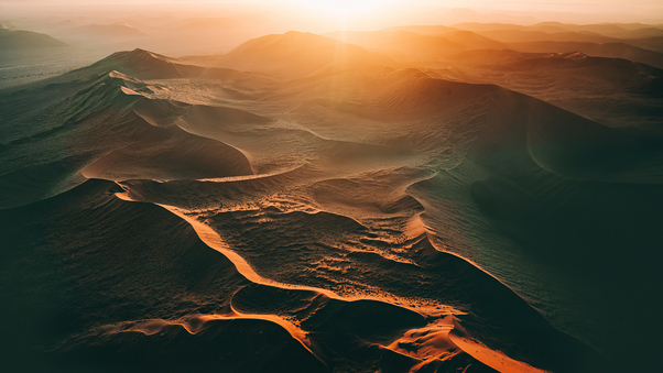 Sand Dunes Sunset 5k Wallpaper