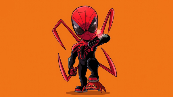 Scarlet Spider Man Heroic Swing Wallpaper