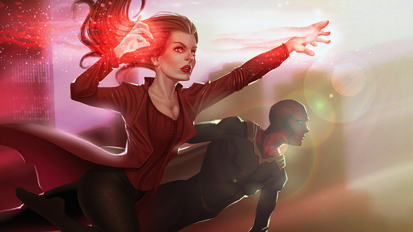 Scarlet Witch And Vision Wanda Maximoff 4k Wallpaper