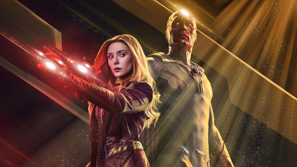Scarlet Witch And Vision Wandavision 4k Wallpaper