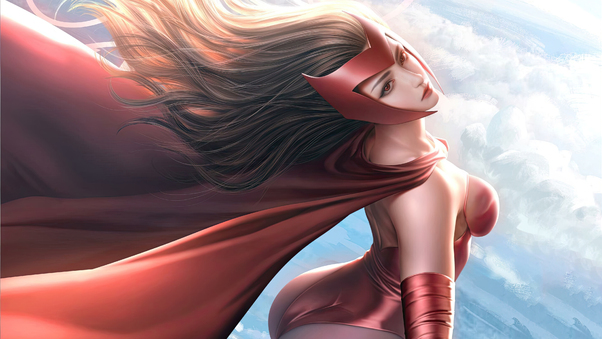 Scarlet Witch Heroic Avenger Wallpaper