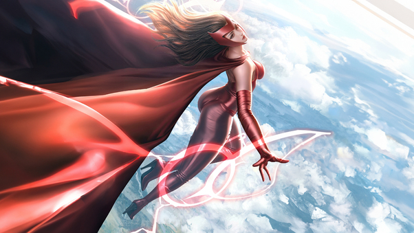 Scarlet Witch Heroic Stance Wallpaper