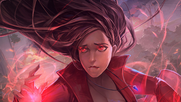 Scarlet Witch In Avengers Infinity War Artwork Wallpaper
