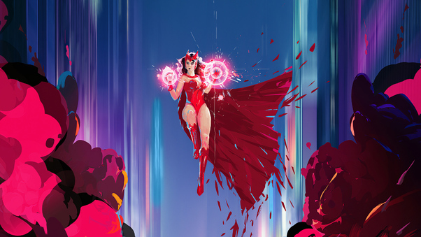 Scarlet Witch Power 4k Art Wallpaper