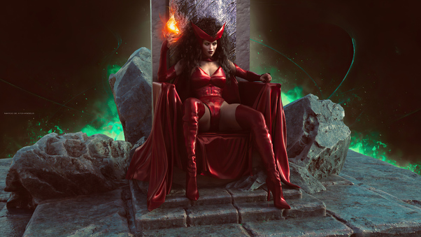 Scarlet Witch Power 4k Cosplay Wallpaper