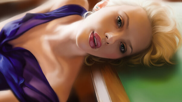 Scarlett Johansson Drawing Wallpaper