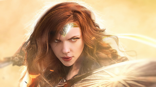 Scarlett Johansson Wonder Woman Wallpaper