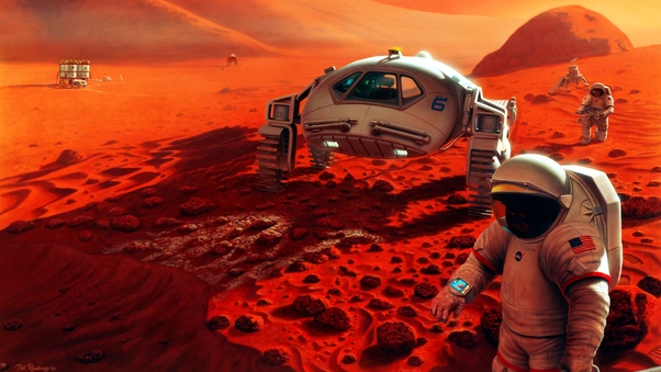 Scifi Astronaut Space Mars Rover 4k Wallpaper