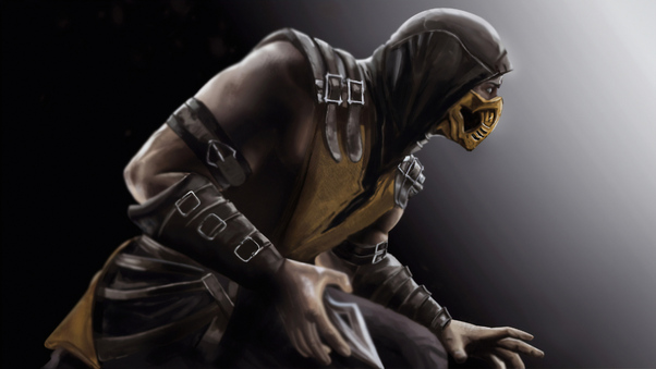 Scorpion Mortal Kombat X Art 4k Wallpaper