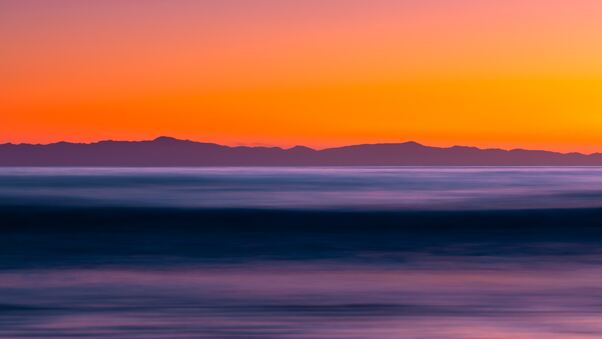 Sea Long Exposure Sunset 5k Wallpaper