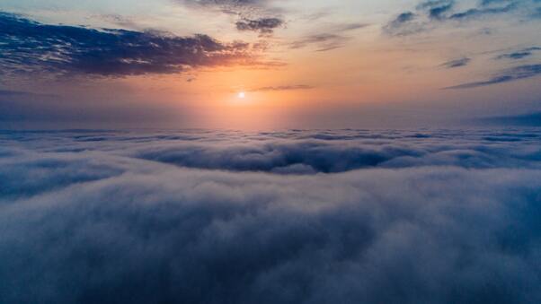Sea Of Clouds Aerial View 5k Wallpaper