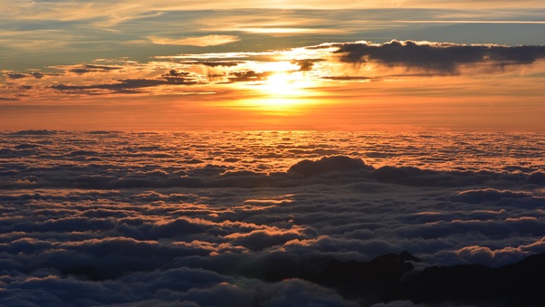 Sea Of Clouds Sunset Wallpaper