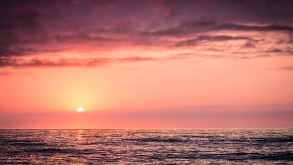 Seawater Sunrise Sunset Water Wallpaper