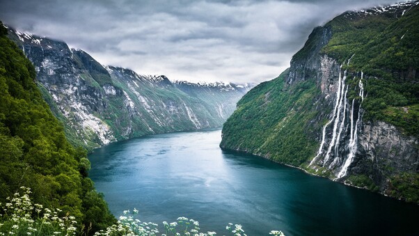 Seven Sisters The Fjords In Norway Wallpaper