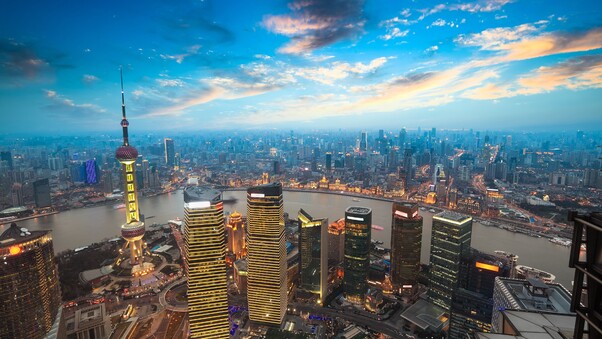 Shanghai Sunset Wallpaper