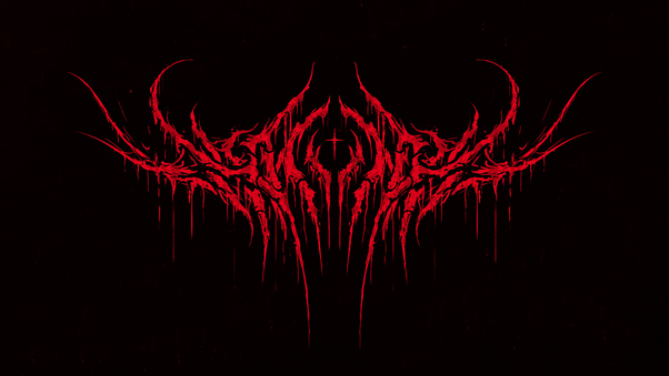 Shining Hollow Black Metal Logo 4k Wallpaper
