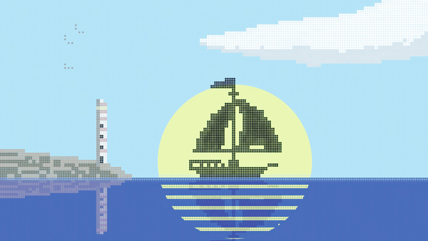 Ship Pixel Art 5k Wallpaper