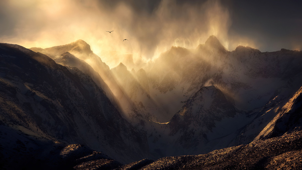 Sierra Nevada Mount Range Sun Rays 4k Wallpaper