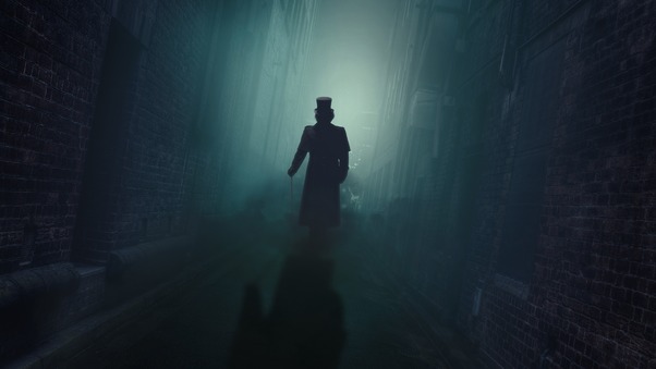 Silhouette Night Fog Man With Hat Walking 5k Wallpaper