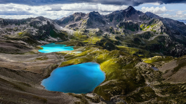 Silvretta Alps And Lake Switzerland Wallpaper