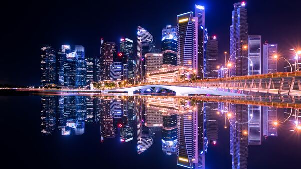 Singapore City Skyline 5k Wallpaper