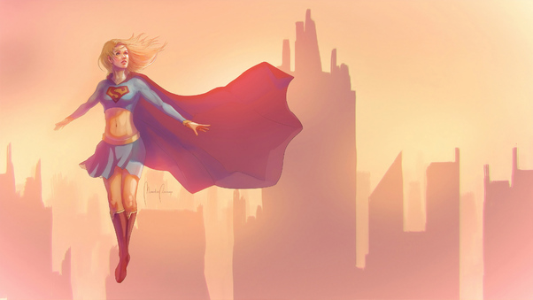 Sketch Art Supergirl 4k Wallpaper
