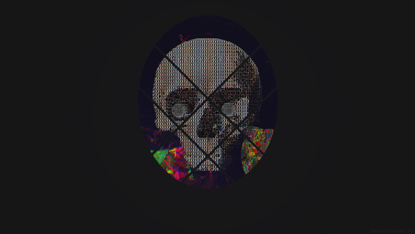 Skull Abstract Art 4k Wallpaper