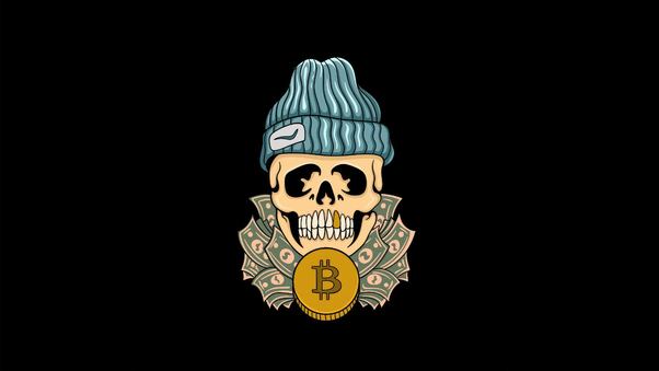 Skull And Bitcoin Wallpaper