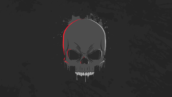 Skull Dark Minimalism 4k Wallpaper