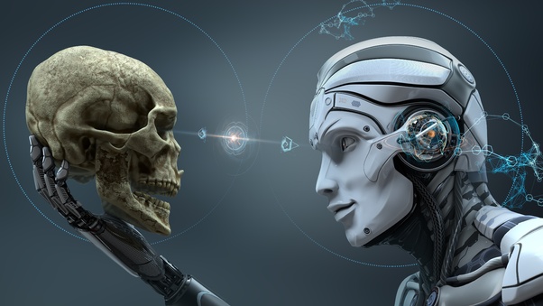 Skull Machine Robot Wallpaper