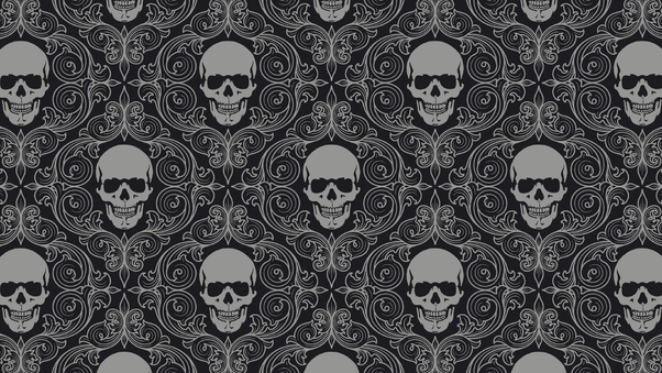 Skull Tiles Background Wallpaper