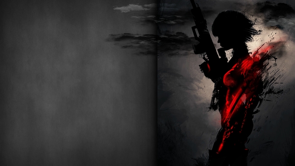 Sniper Artwork Dark Red 4k Wallpaper