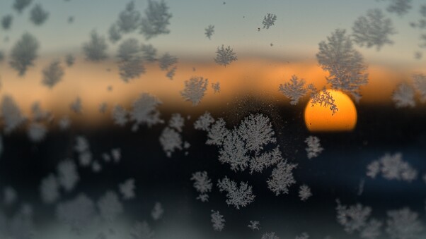 Snow Flakes Sun Blurred Frost Winter 5k Wallpaper