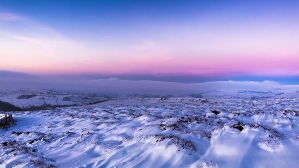 Snow Twilight Clear Sky Wallpaper