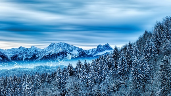 Snow Winter Nature Cloud Mountains Wallpaper