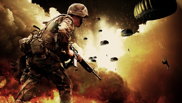 Soldiers War Battlefield Explosion Wallpaper