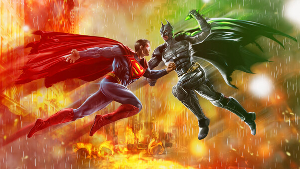 Son Of Krypton Vs Bat Of Gotham Wallpaper