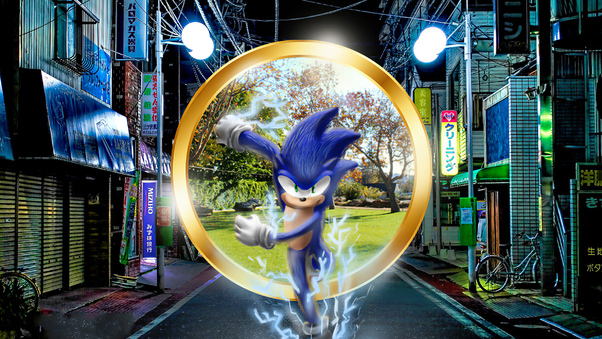 Sonic The HedgehogArt Running Wallpaper