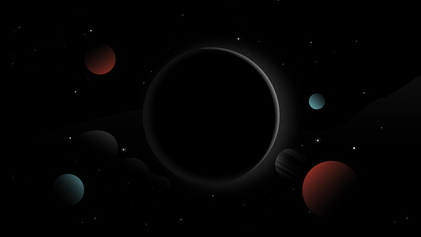 Space Dark Abstract Wallpaper