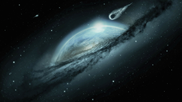 Space Fantasy Earth Meteorite Cosmos Mystical 4k Wallpaper