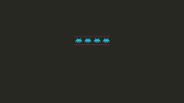 Space Invaders Minimalism Wallpaper