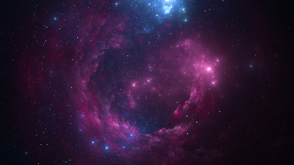 Space Pink Stars 4k Wallpaper