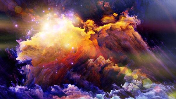 Space Stars Abstract Digital Art Nebula 4k Wallpaper