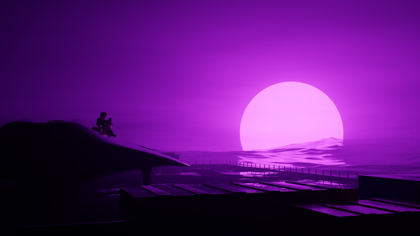 Spacesuit Vaporwave Moon Cgi Wallpaper