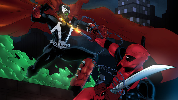 Spawn Vs Deadpool 8k Wallpaper
