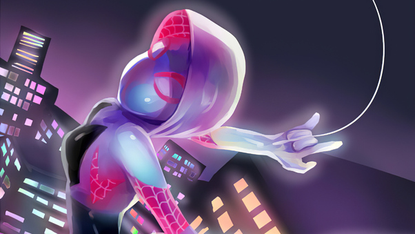 Spider Gwen Digital Arts Wallpaper