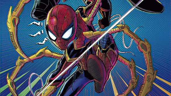 Spider Iron Suit 4k Wallpaper